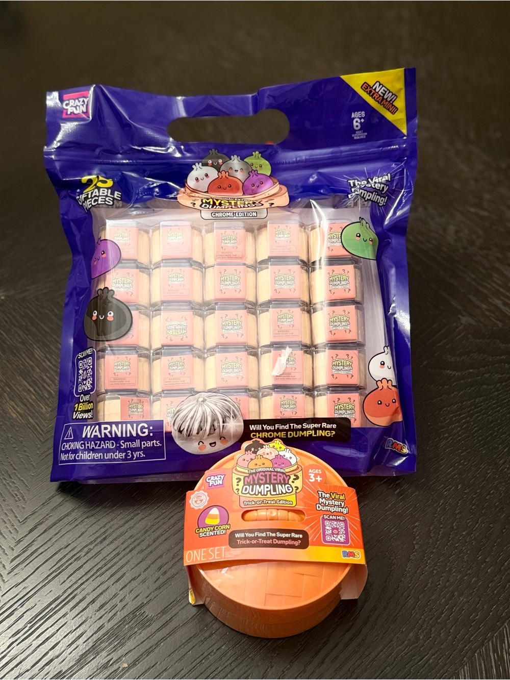 RMS Crazy Fun Mystery Extreme Mini Dumplings Chrome & Trick or Treat Candy Corn
